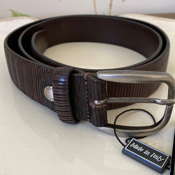 Other - Men’s Brown 100% Genuine Leather Belt. Size 36. Made in Italy